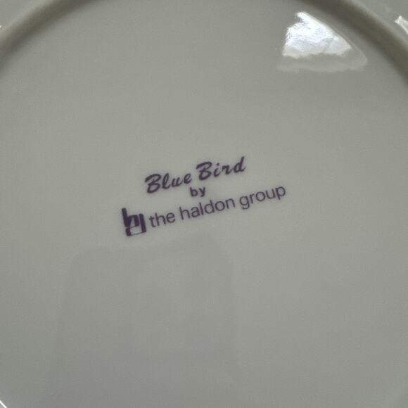Set of 2 Vintage Blue Bird Plates The Haldon Group Butterfly Country Farmhouse - Picture 8 of 8